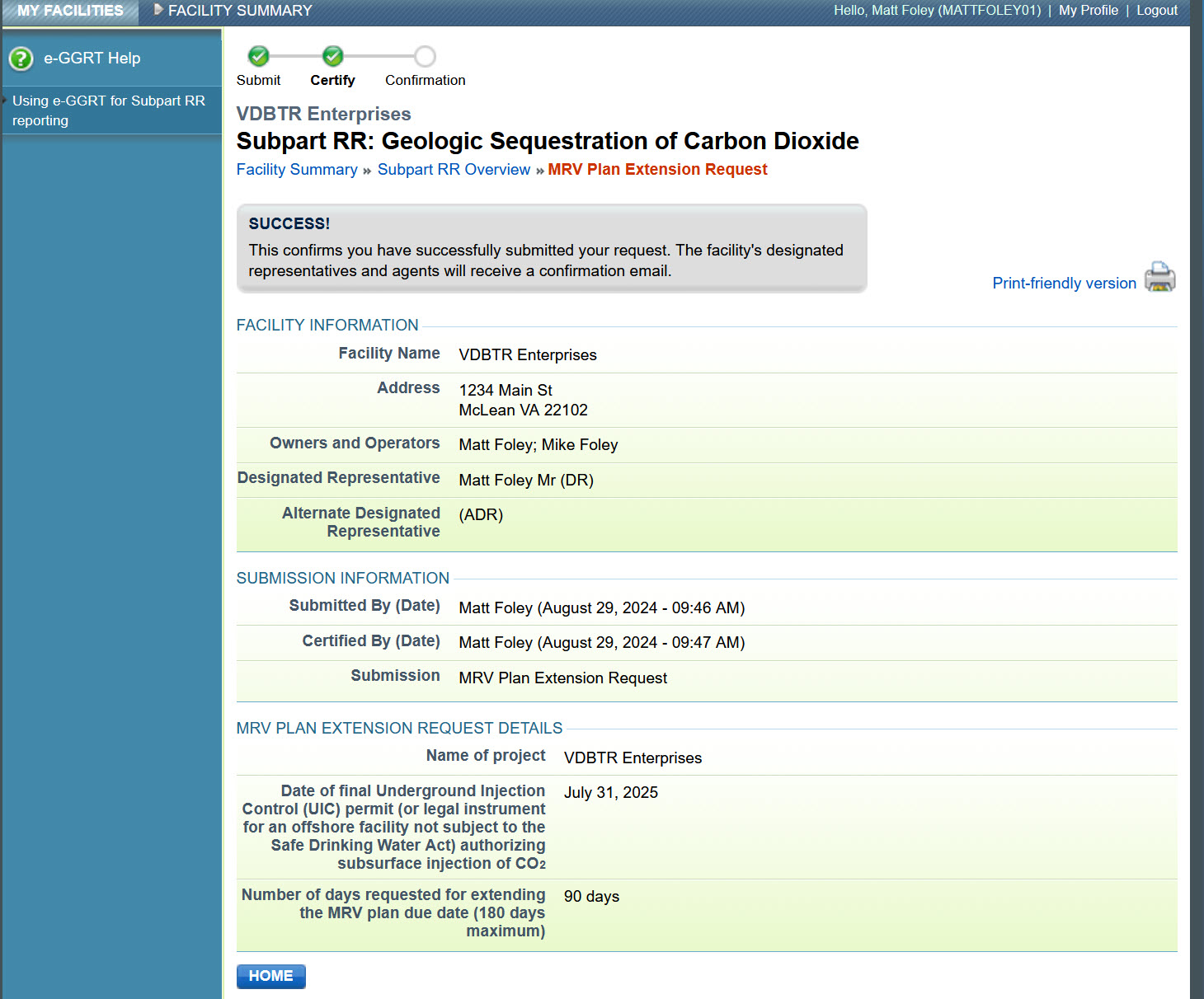 Image of the Subpart RR: Geologic Sequestration of Carbon Dioxide webpage.